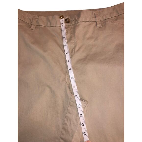Faded Glory Women's Sz 14 TALL Cotton Spandex Flat Front Chino Khaki Pants - Picture 4 of 7